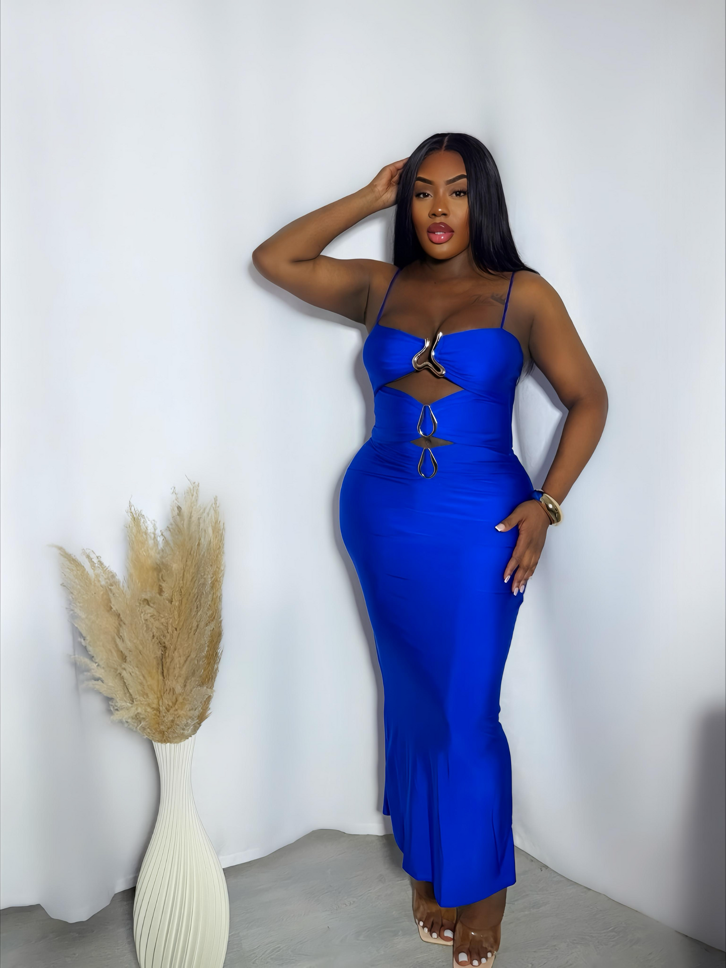 Vacation Babe Maxi Dress - Blue