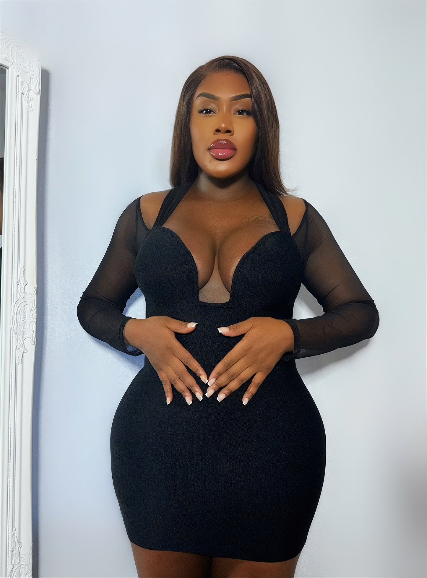 Cleopatra Bandage Mini Dress - Black