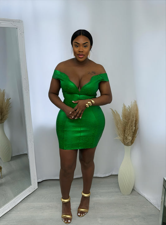 Timeless Elegance Bandage Mini Dress - Green