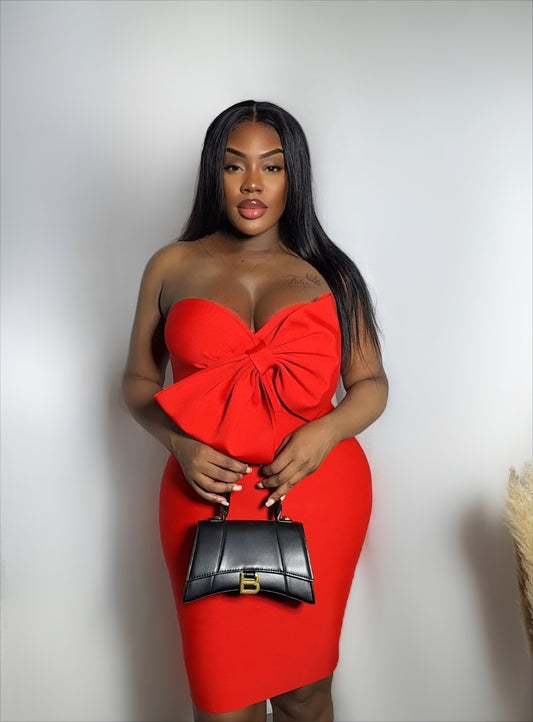 Coco Bandage Mini Dress- Red